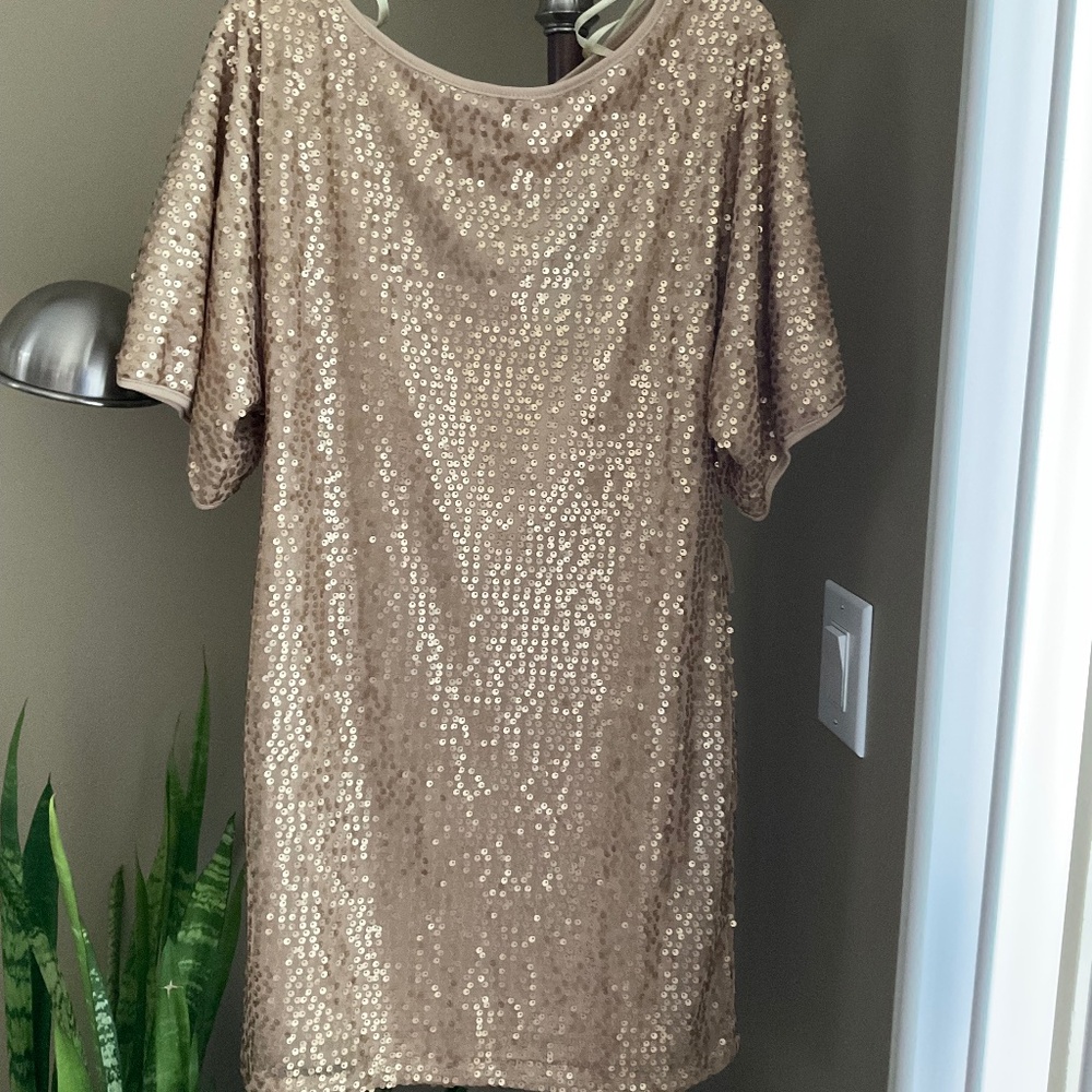 Ark & Co Cocktail Gold Color Dress, Size M, NWT